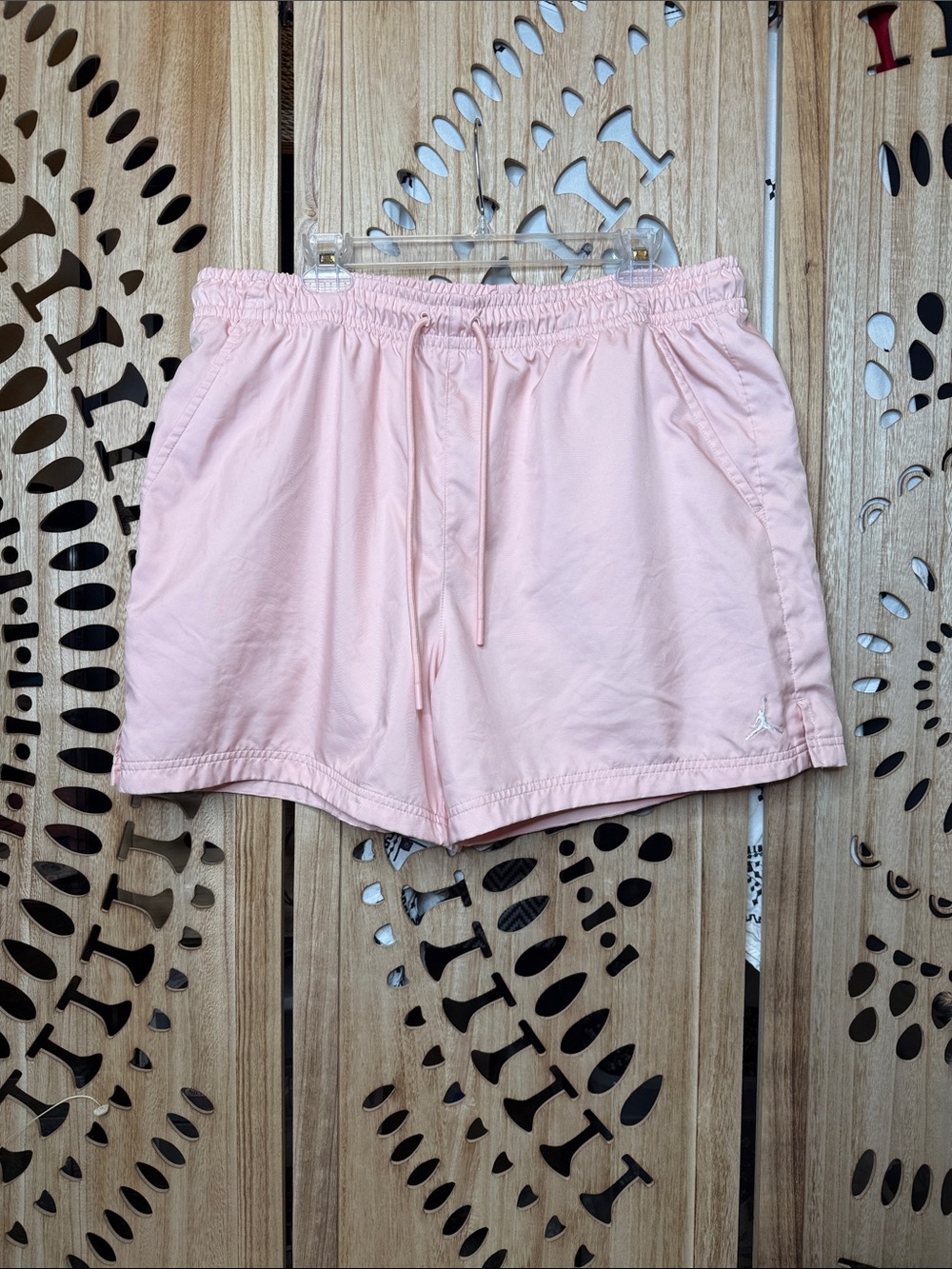 Jordan Women's Light Pink Elastic Waist Athletic Shorts